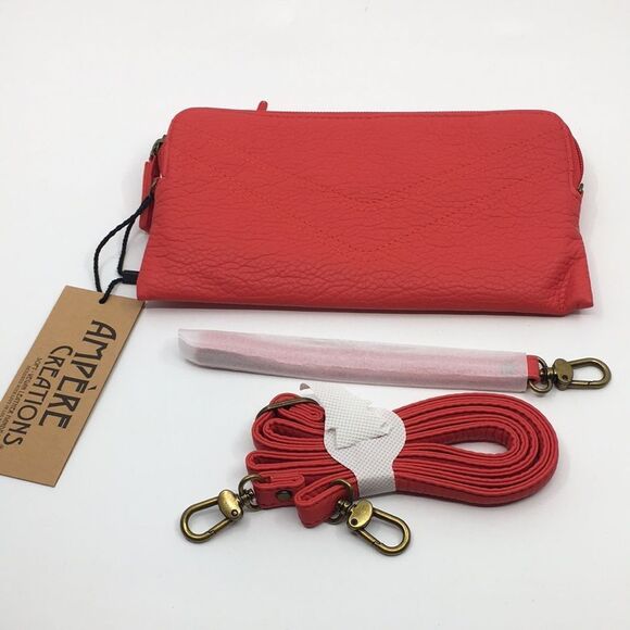 boutique Handbags - Ampere Creations Boutique crossbody  or wristlet Vegan leather Poppy Red